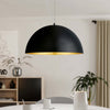 Lampadario-Contemporaneo-Gaetano-1-Luce-Acciaio-Nero-E-Oro