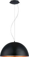 Lampadario-Contemporaneo-Gaetano-1-Luce-Acciaio-Nero-E-Rame
