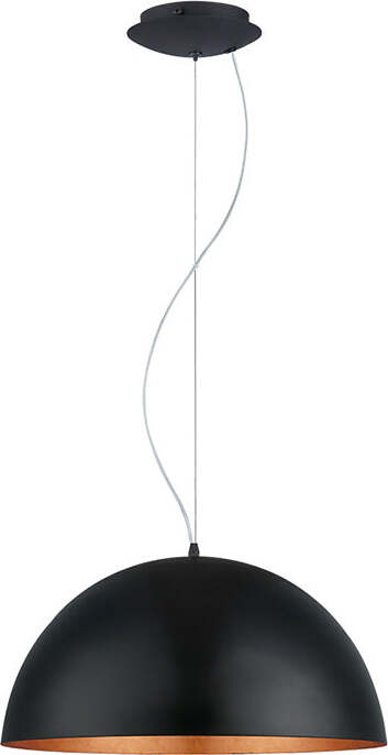 Lampadario-Contemporaneo-Gaetano-1-Luce-Acciaio-Nero-E-Rame