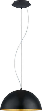 Lampadario-Contemporaneo-Gaetano-1-Piccolo-1-Luce-Acciaio-Nero-E-Oro