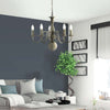Lampadario-Contemporaneo-Greythorne-Acciaio-Grigio-5-Luci-E14