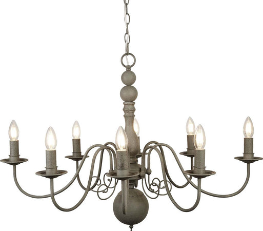 Lampadario-Contemporaneo-Greythorne-Acciaio-Grigio-8-Luci-E14