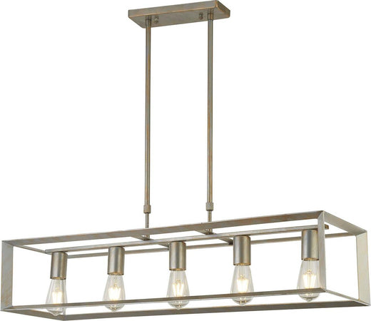 Lampadario-Contemporaneo-Heaton-Acciaio-Argento-Oro-5-Luci-E27