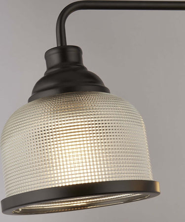 Lampadario-Contemporaneo-Highworth-Acciaio-Nero-Vetro-Trasparente-3-Luci-E27