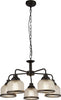 Lampadario-Contemporaneo-Highworth-Acciaio-Nero-Vetro-Trasparente-5-Luci-E27