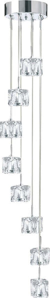 Lampadario-Contemporaneo-Ice-Cube-Acciaio-Cromo-Vetro-Trasp-Led-4875W-3000K