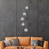 Lampadario-Contemporaneo-Ice-Cube-Acciaio-Cromo-Vetro-Trasparente-Led-5,2W-3000K