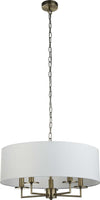 Lampadario-Contemporaneo-Knightsbridge-Acciaio-Ottone-5-Luci-E14