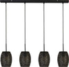 Lampadario-Contemporaneo-Laser-Acciaio-Nero-Oro-4-Luci-E27