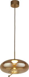 Lampadario-Contemporaneo-Lisbona-Acciaio-Ottone-Vetro-Led-6W-2700K
