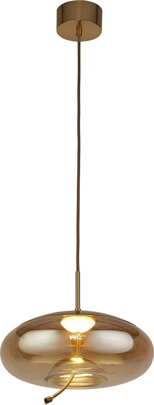 Lampadario-Contemporaneo-Lisbona-Acciaio-Ottone-Vetro-Led-6W-2700K