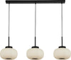 Lampadario-Contemporaneo-Lumina-Acciaio-Bianco-Vetro-Nero-3-Luci-E27