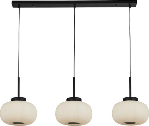 Lampadario-Contemporaneo-Lumina-Acciaio-Bianco-Vetro-Nero-3-Luci-E27