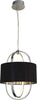 Lampadario-Contemporaneo-Madrid-Acciaio-Cromo-Tessuto-Nero-Led-20W-3000K