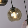 Lampadario-Contemporaneo-Mardi-Grass-Acciaio-Nero-Vetro-5-Luci-E27
