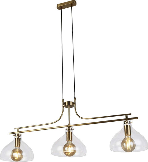 Lampadario-Contemporaneo-Margherita-Acciaio-Ottone-Vetro-3-Luci-E27