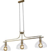 Lampadario-Contemporaneo-Margherita-Acciaio-Ottone-Vetro-3-Luci-E27