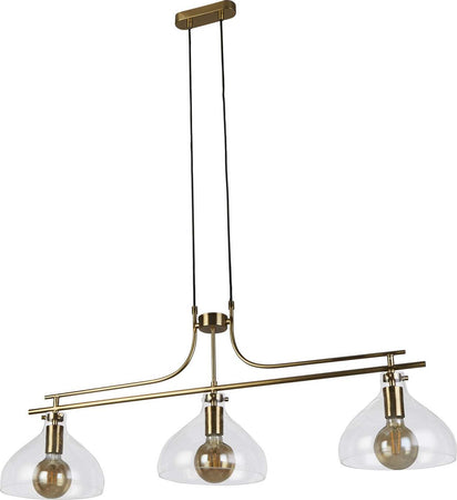 Lampadario-Contemporaneo-Margherita-Acciaio-Ottone-Vetro-3-Luci-E27