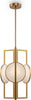 Lampadario-Contemporaneo-Marmo-Metallo-Oro-3-Luci-Diffusori-Bianchi