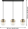 Lampadario-Contemporaneo-Maryvilla-3-Luci-Acciaio-Nero