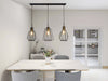 Lampadario-Contemporaneo-Melbourne-Acciaio-Nero-Ottone-3-Luci-E27