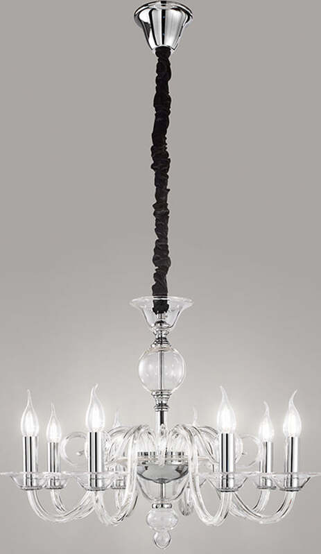 Lampadario-Contemporaneo-Metallo-Bougie-Trasparente-6-Luci-E14-Piccolo