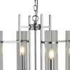 Lampadario-Contemporaneo-Milo-Acciaio-Cromo-Vetro-4-Luci-E14
