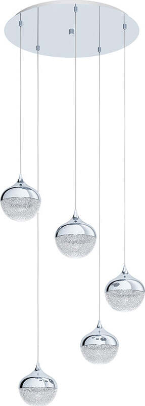 Lampadario-Contemporaneo-Mioglia-1-5-Luci-Acciaio-Cromo