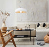 Lampadario-Contemporaneo-Mogano-1-Luce-Acciaio-Bianco-E-Rame