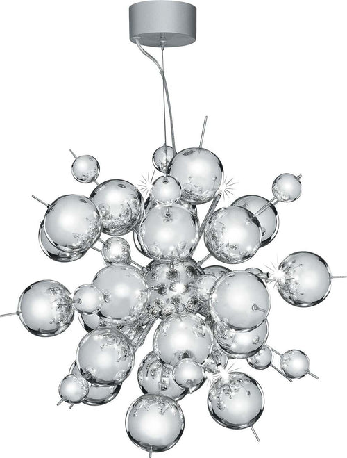 Lampadario-Contemporaneo-Molecola-Acciaio-Cromo-12-Luci-G4-1,5X12W