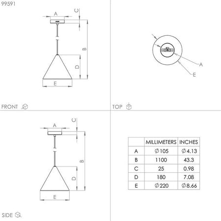 Lampadario-Contemporaneo-Narices-1-Luce-Acciaio-Nero-e-Ottone
