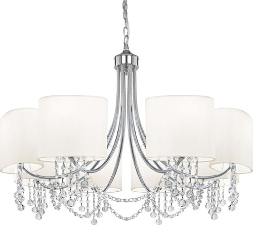 Lampadario-Contemporaneo-Nina-Acciaio-Cromo-8-Luci-E14
