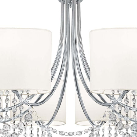 Lampadario-Contemporaneo-Nina-Acciaio-Cromo-8-Luci-E14