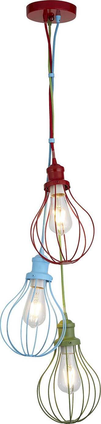 Lampadario-Contemporaneo-Novità-Acciaio-Multicolor-3-Luci-E27