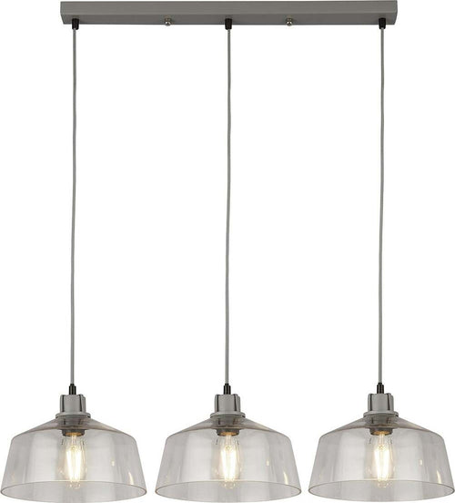 Lampadario-Contemporaneo-Odéon-Acciaio-Grigio-Trasparente-3-Luci-E27