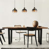 Lampadario-Contemporaneo-Oilella-3-Luci-Acciaio-Nero-E-Ottone-Diffusore-Marrone