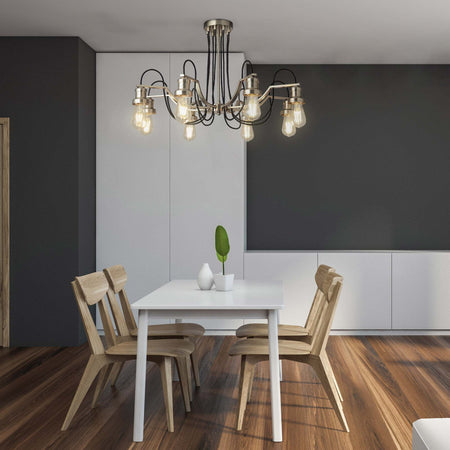 Lampadario-Contemporaneo-Olivia-Acciaio-Argento-8-Luci-E27
