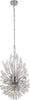 Lampadario-Contemporaneo-Pavone-Acciaio-Cromo-Vetro-Trasparente-14-Luci-G9
