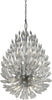 Lampadario-Contemporaneo-Pavone-Acciaio-Cromo-Vetro-Trasparente-20-Luci-G9