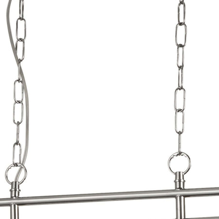 Lampadario-Contemporaneo-Piramide-Acciaio-Cromo-Vetro-Trasparente-3-Luci-E27