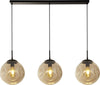 Lampadario-Contemporaneo-Punch-Acciaio-Nero-Vetro-3-Luci-E27