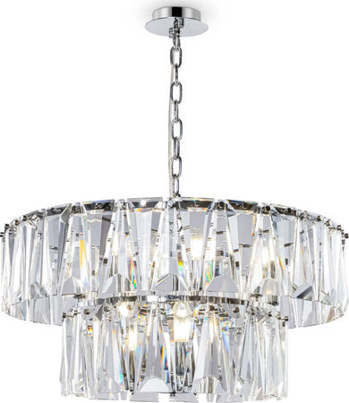Lampadario-Contemporaneo-Puntes-Metallo-Cromo-12-Luci-Diffusori
