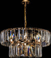 Lampadario-Contemporaneo-Puntes-Metallo-Oro-12-Luci-Diffusori-Vetro