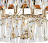Lampadario-Contemporaneo-Puntes-Metallo-Oro-12-Luci-Diffusori-Vetro