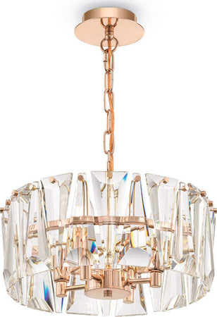 Lampadario-Contemporaneo-Puntes-Metallo-Oro-4-Luci
