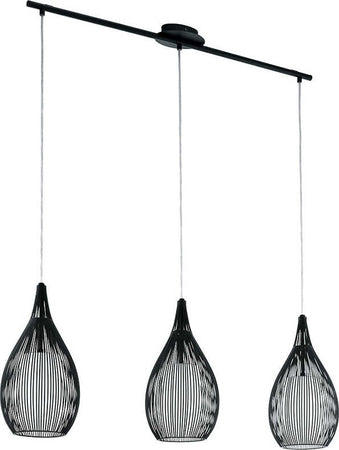 Lampadario-Contemporaneo-Razoni-3-Luci-Acciaio-Nero