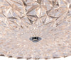 Lampadario-Contemporaneo-Recinto-Metallo-Cromo-6-Luci-Diffusori-Vetro-Trasp.