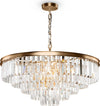 Lampadario-Contemporaneo-Revero-Metallo-Ottone-12-Luci-Diffusori-Vetro