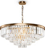 Lampadario-Contemporaneo-Revero-Metallo-Ottone-12-Luci-Diffusori-Vetro