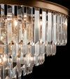 Lampadario-Contemporaneo-Revero-Metallo-Ottone-16-Luci-Diffusori-Vetro